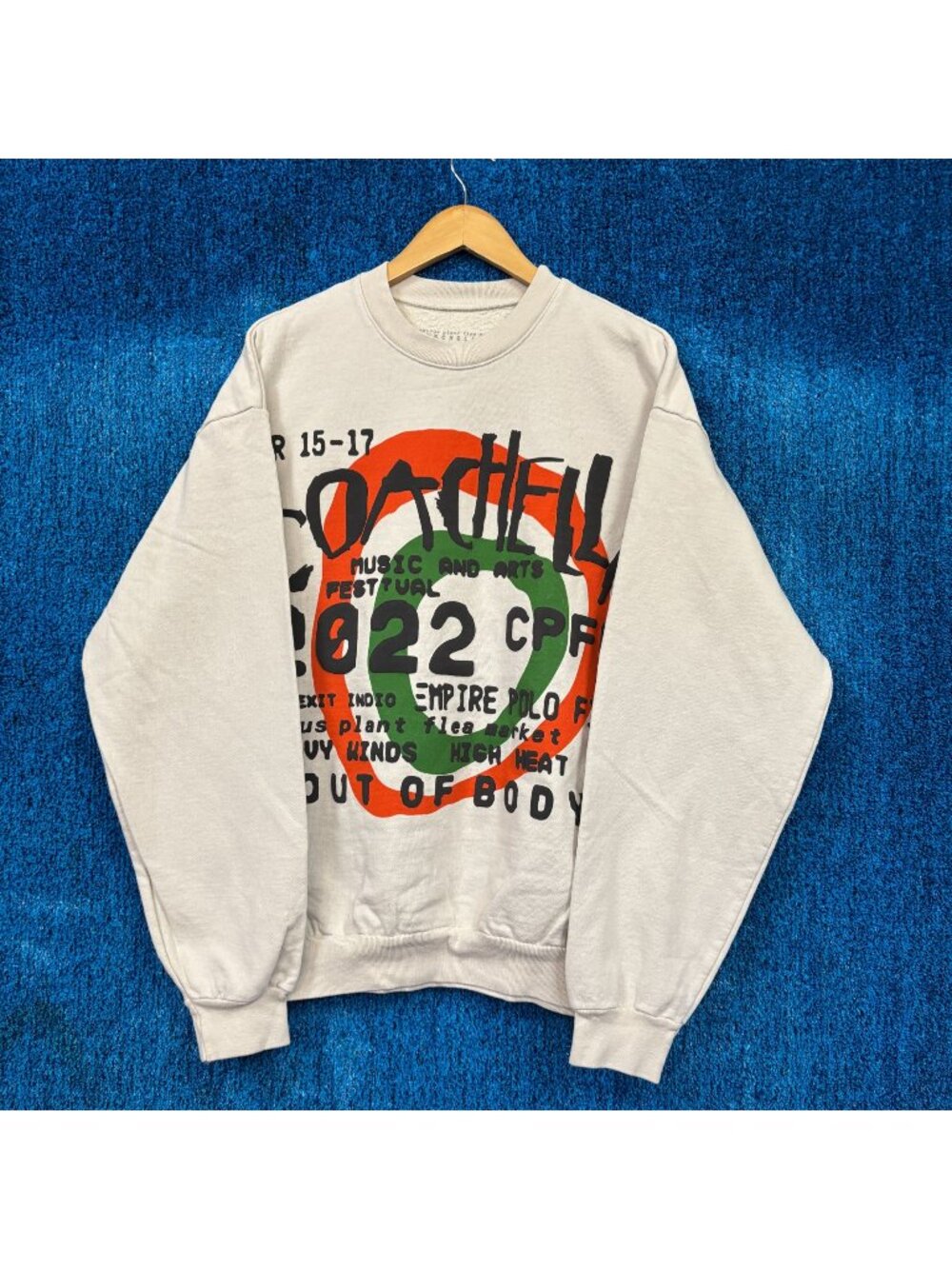 Coachella 2022 "Out of Body" Graphic Crewneck Sweater Size L